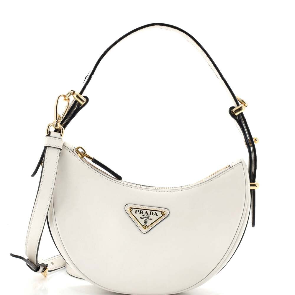 Prada Arque Half Moon Hobo Leather #351906P19B